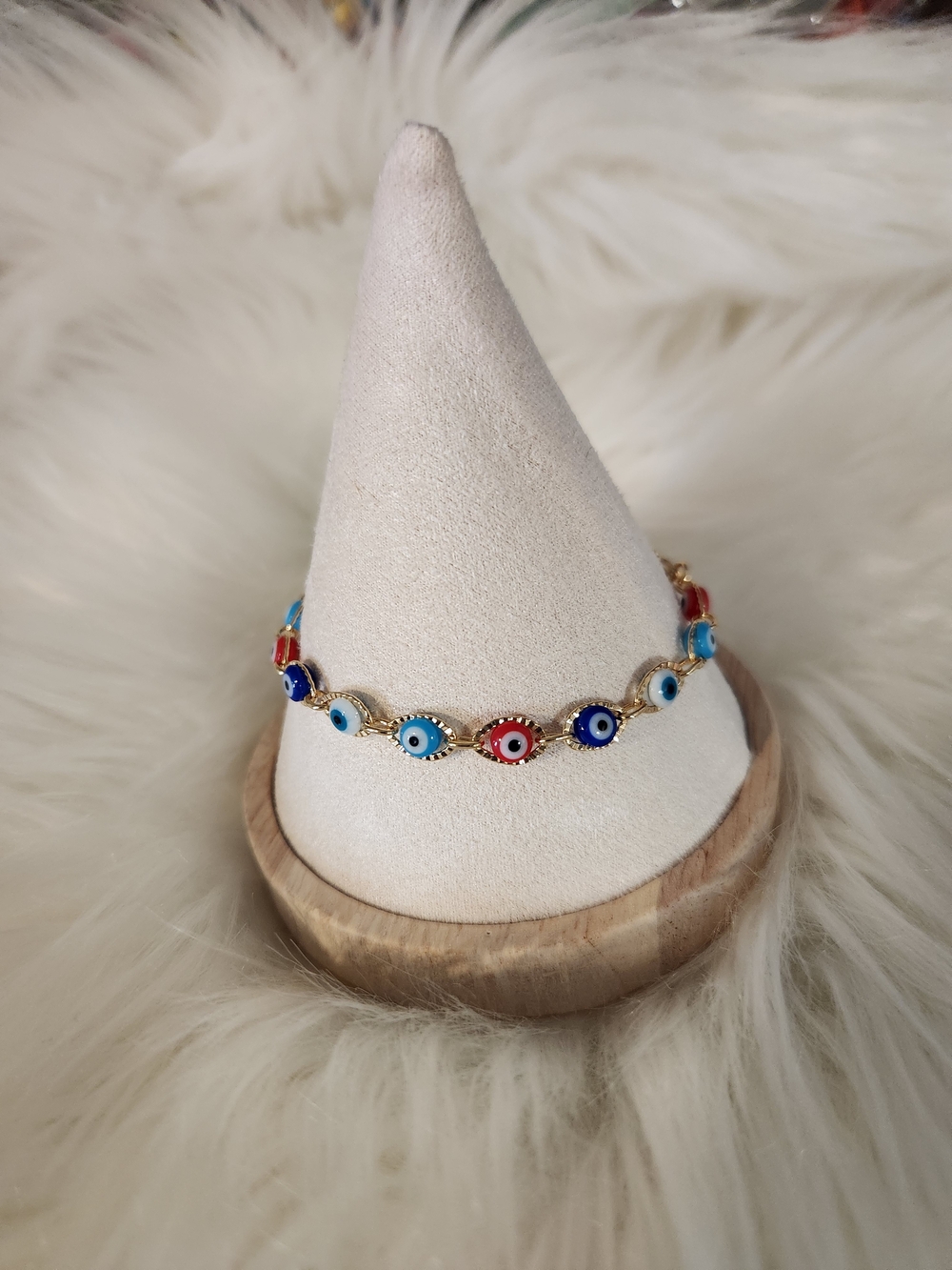 Evil Eye Multi-Color Bracelet in Gold